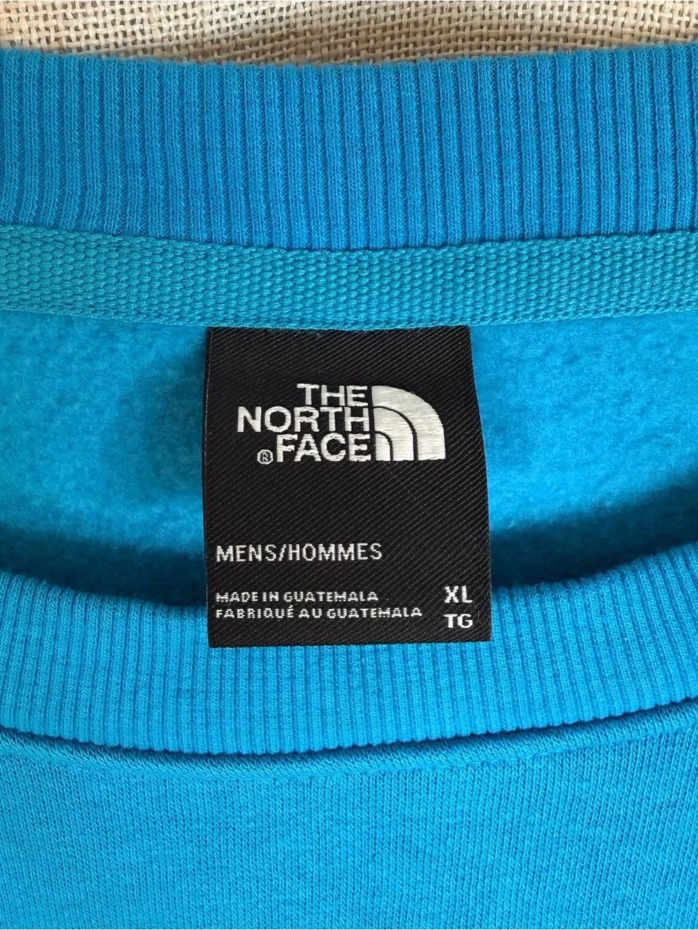 The North Face Coordinates Crew Sweatshirt  Mens Acoustic Blue Print Logo